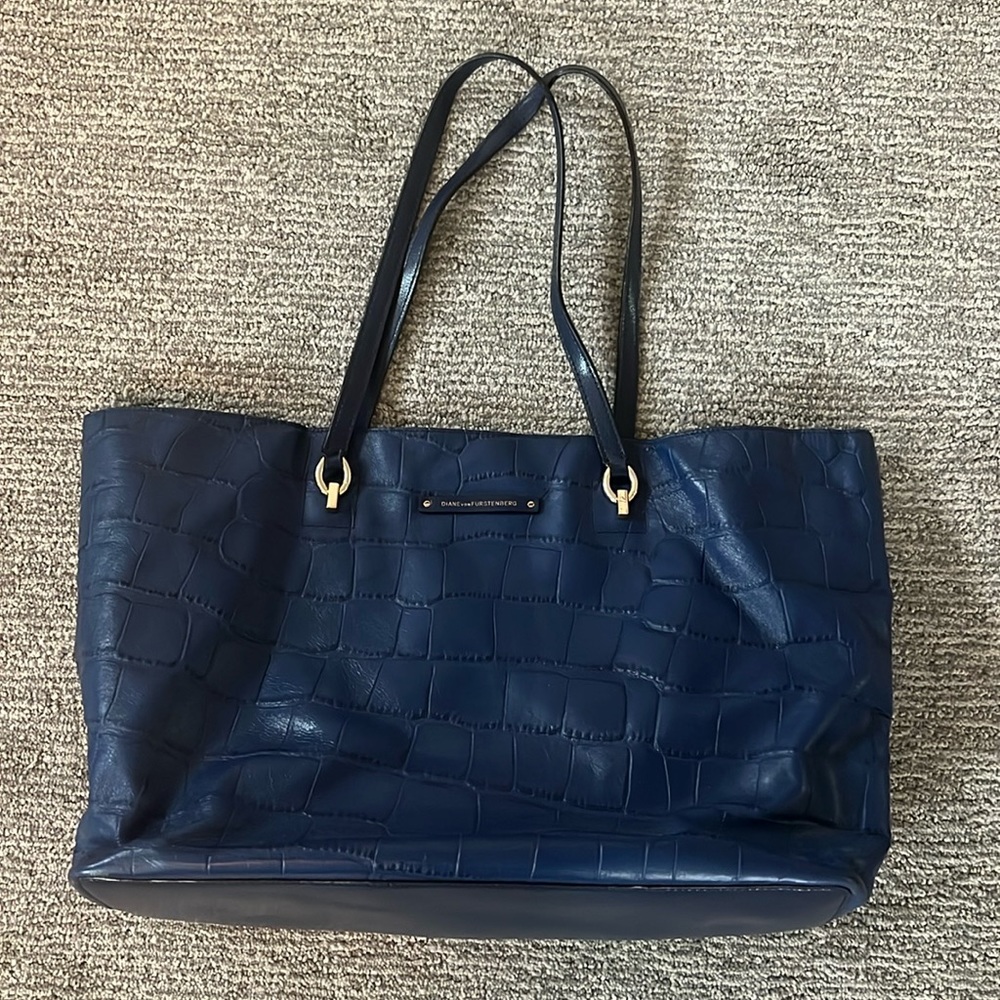 DVF royal blue tote